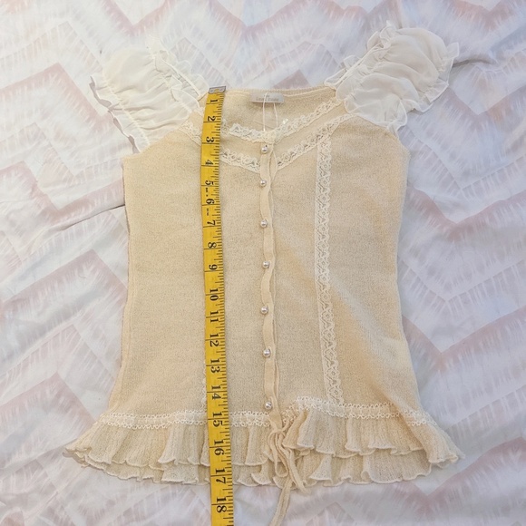 (NWT) L’est Rose | Cream Blouse - Picture 4 of 4